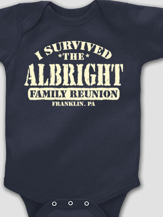 I Survived Reunion : Printed Baby Bodysuits