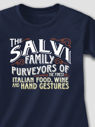 Italian Hand Gestures : Adult Ladies Fitted T-Shirt