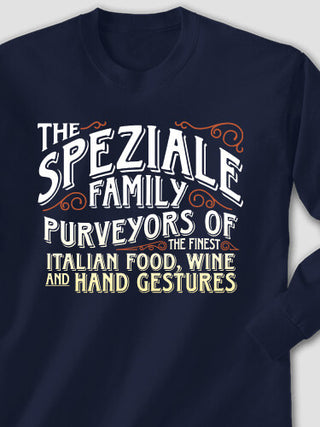 Italian Hand Gestures : Printed Long Sleeves