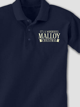 It's A Wonderful Christmas : Embroidered Polo Shirts