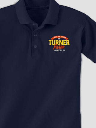 Livin' The Dream Farm : Embroidered Polo Shirts
