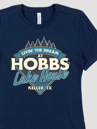 Livin' The Dream Lake House : Premium Ladies T-Shirts