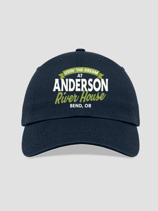 Livin' The Dream River House : Embroidered Baseball Hats