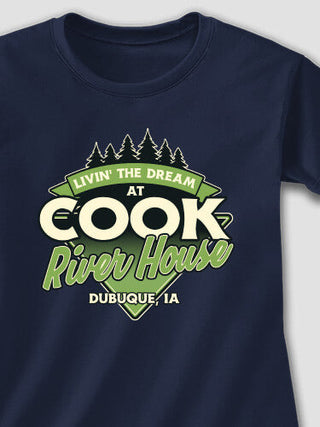 Livin' The Dream River House : Adult Ladies Fitted T-Shirt