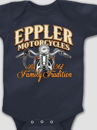 Motorcycle Family Tradition : Printed Baby Bodysuits