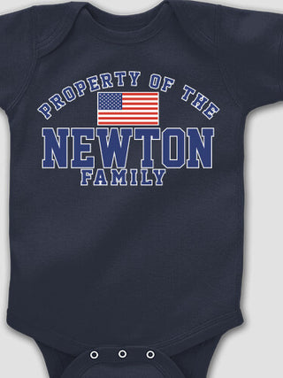 Property of Flag : Printed Baby Bodysuits