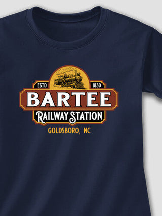 Railway Station : Adult Ladies Fitted T-Shirt