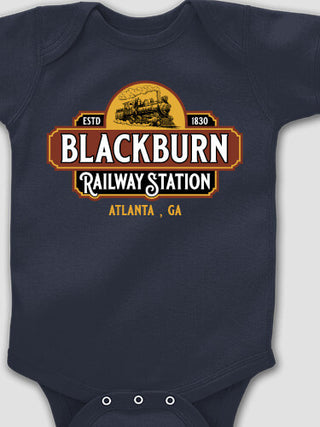 Railway Station : Printed Baby Bodysuits