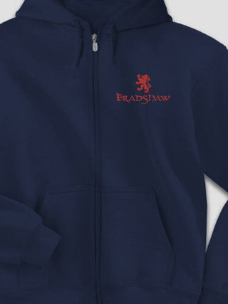 Scottish Lion : Embroidered Zip Hoodies
