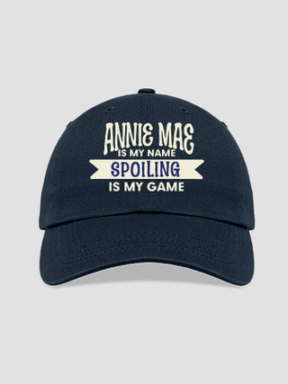 Spoiling Is My Game : Embroidered Baseball Hats