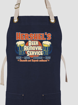 Beer Removal : Printed Canvas Work Aprons
