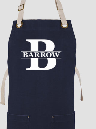Family Monogram : Printed Canvas Work Aprons