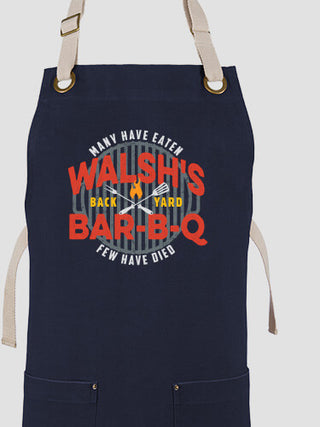 Few Have Died BBQ : Printed Canvas Work Aprons