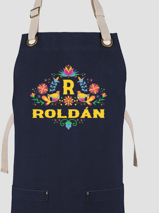 Hispanic Monogram : Printed Canvas Work Aprons