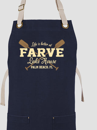 Lake House : Printed Canvas Work Aprons