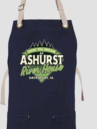Livin' The Dream River House : Printed Canvas Work Aprons