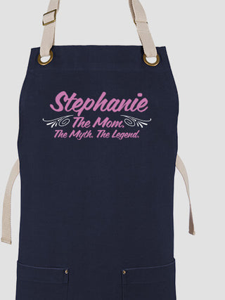 Mom Myth Legend : Printed Canvas Work Aprons