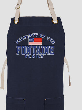 Property of Flag : Printed Canvas Work Aprons