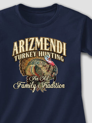 Turkey Hunting Family Tradition : Adult Ladies Fitted T-Shirt