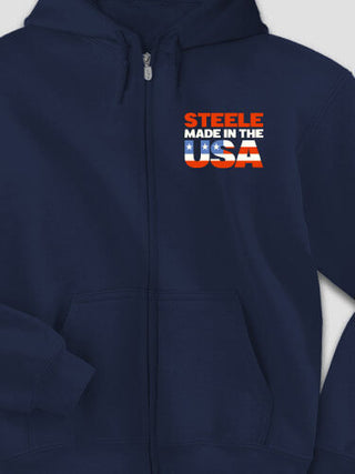 USA Family : Embroidered Zip Hoodies