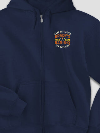 Wild Game Few Have Died BBQ : Embroidered Zip Hoodies