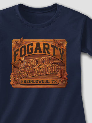 Wood Carving : Adult Ladies Fitted T-Shirt