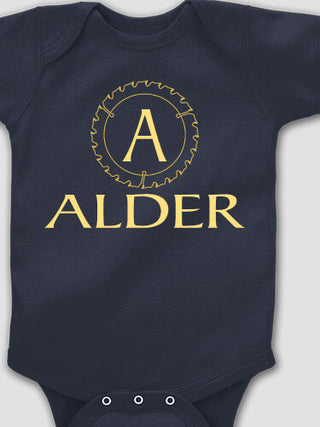 Woodworking Monogram : Printed Baby Bodysuits