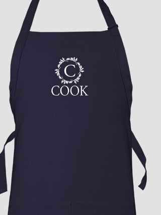 Wreath Monogram : Printed Aprons