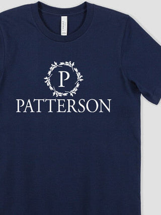 Wreath Monogram : Premium Printed T-Shirts