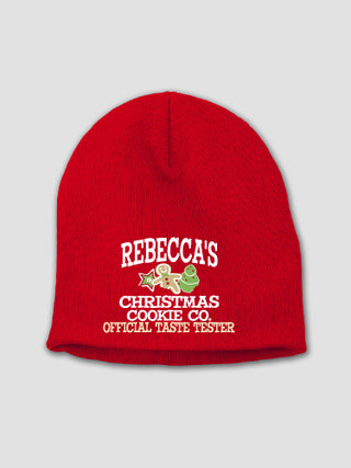 Christmas Cookie Tester : Embroidered Beanies