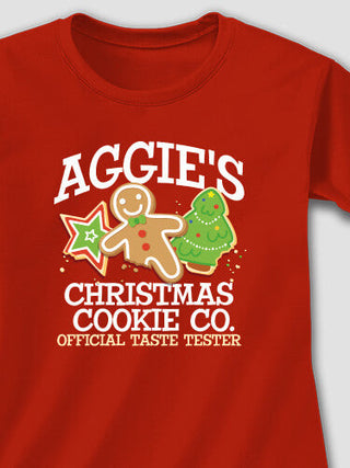Christmas Cookie Tester : Adult Ladies Fitted T-Shirt