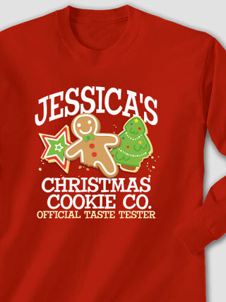 Christmas Cookie Tester : Printed Long Sleeves
