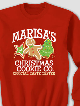 Christmas Cookie Tester : Printed Sweatshirts