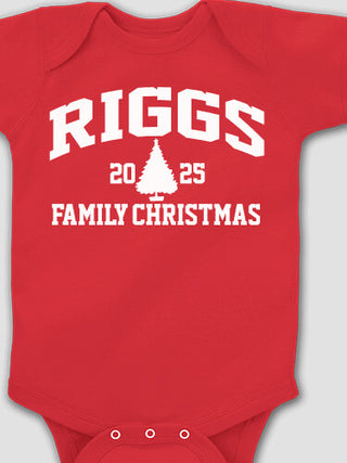 Christmas Varsity : Printed Baby Bodysuits