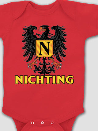 German Monogram : Printed Baby Bodysuits