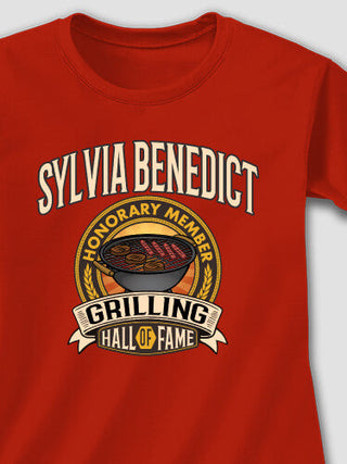 Grilling Hall Of Fame : Adult Ladies Fitted T-Shirt