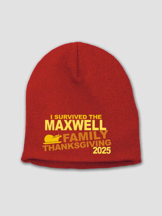 I Survived Thanksgiving : Embroidered Beanies