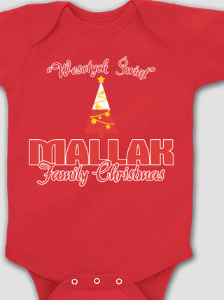 Polish Family Christmas : Printed Baby Bodysuits