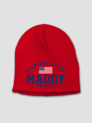 Property of Flag : Embroidered Beanies