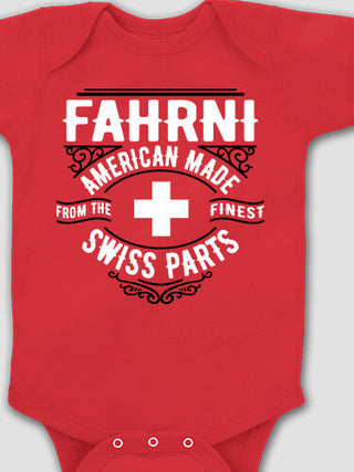Swiss Parts : Printed Baby Bodysuits