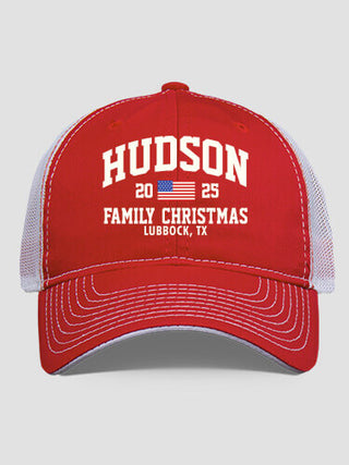 American Christmas Varsity : Embroidered Trucker Hats