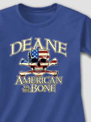 American to the Bone : Adult Ladies Fitted T-Shirt