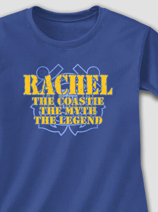 Coast Guard Myth Legend : Adult Ladies Fitted T-Shirt
