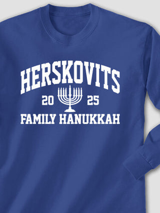 Hanukkah Varsity : Printed Long Sleeves
