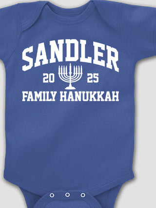Hanukkah Varsity : Printed Baby Bodysuits