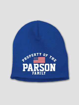 Property of Flag : Embroidered Beanies