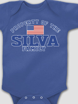 Property of Flag : Printed Baby Bodysuits