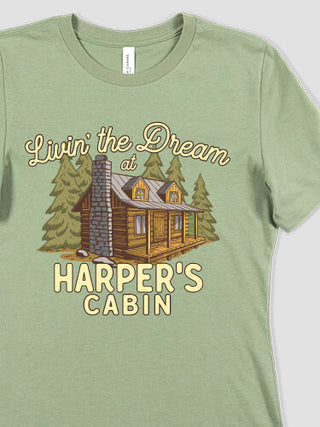 Livin' The Dream Cabin : Premium Ladies T-Shirts