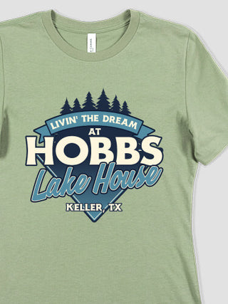 Livin' The Dream Lake House : Premium Ladies T-Shirts