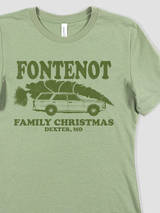 Retro Family Christmas : Premium Ladies T-Shirts